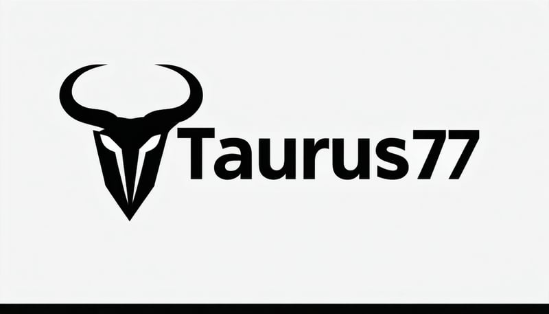 Logo Taurus77 dengan nuansa banteng modern, mewakili kekuatan dan semangat kompetitif dalam dunia gaming Logo Taurus77 dengan nuansa banteng modern, mewakili kekuatan dan semangat kompetitif dalam dunia gaming